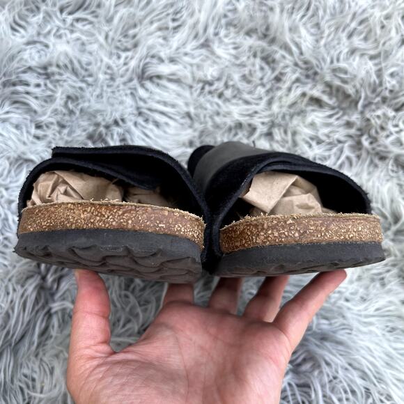 Black Suede Cross-Strap Women’s Sandals - Picture 6 of 10